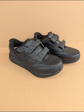 New Balance 928v3 Men's Leather Walking Shoes Hook Loop Rollbar Black 7.5M Comfy
